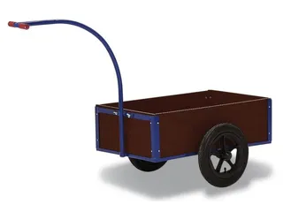 Handtrekwagen 150kg Houten Bak 2 Wielen 700x425mm Luchtbanden - 2