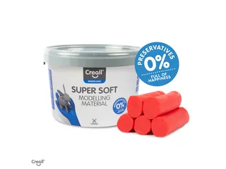 Klei Creall supersoft rood 1750gram - 1