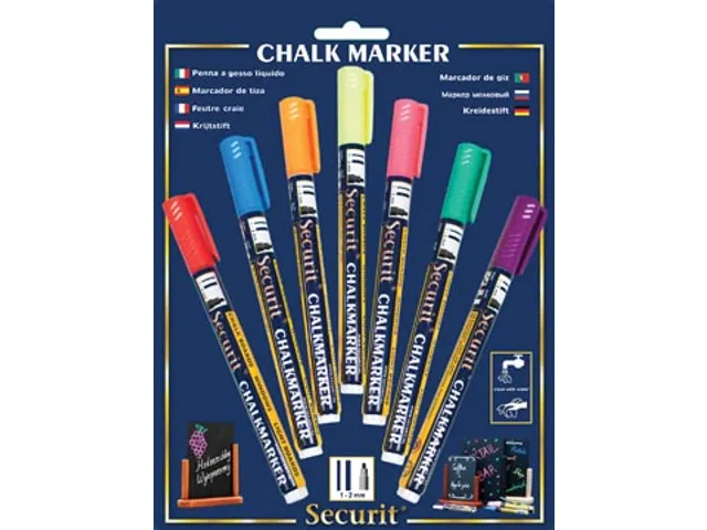 Krijtmarker Small, Blister Met 7 Stuks In Geassorteerde Kleuren