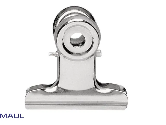 Papierklem MAUL Bulldog 30mm capaciteit 10mm zilver