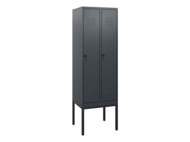 locker,HxBxD 1950x600x500mm,2vak,vak B 300mm,draaigrendel
