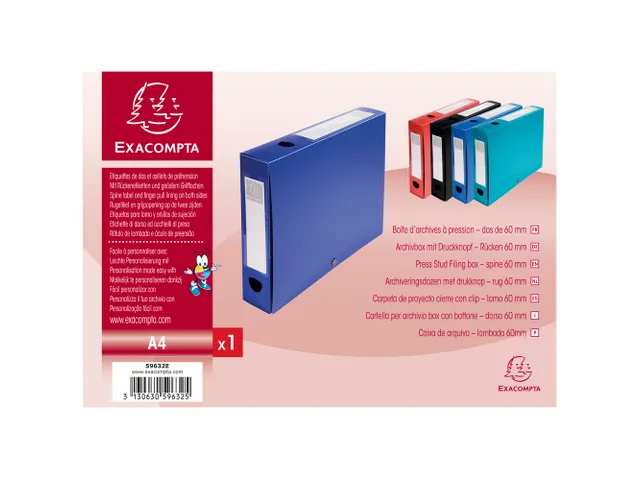 Boite de classement à pression Dos 60mm polypropylène 7/10e Opaque -