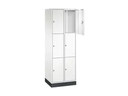 lockerkast,HxBxD 1950x620x500mm,2x3vakken,cil.-slot,sokkel