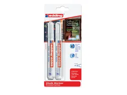 Krijtstift edding 4095 rond wit 2-3mm blister 2stuks