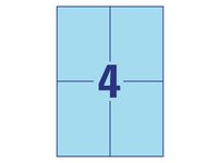 Gekleurde Etiketten 105x148mm Blauw 42822