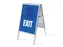 Stoepbord A1 complete set met print "EXIT" Blauw
