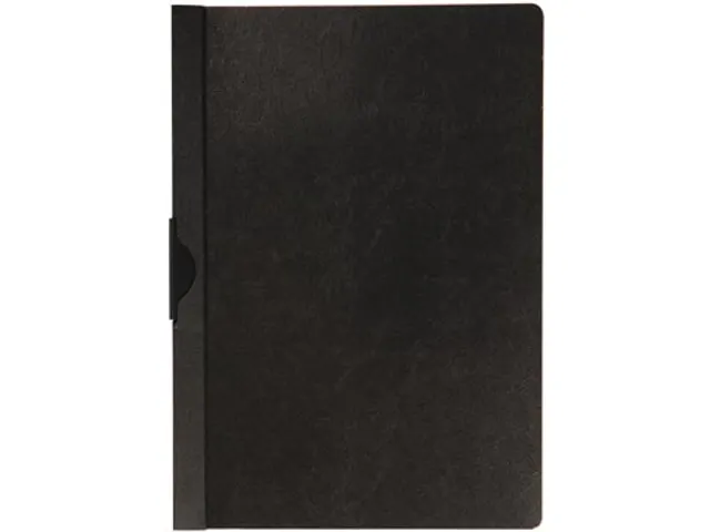 Klemmap PP Met Metalen Clip A4 60 Vel Transparant Zwart
