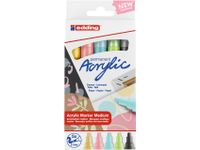 Acrylmarker edding e-5100 medium set van 5 kleuren pastel