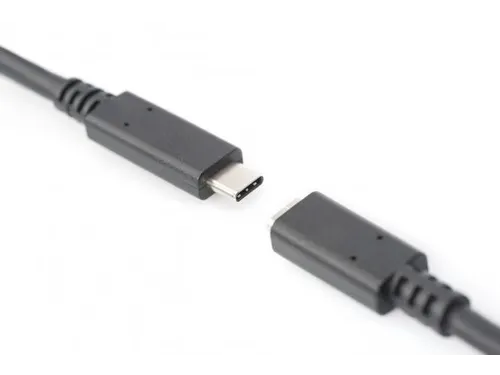 USB Type-C verlengkabel Type C St/Bu 2m 3A 480MB Versie 2.0 Zwart