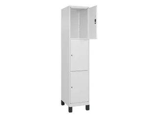 lockerkast,HxBxD 1950x400x500mm,1x3vakken,vak B 400mm,cil.-slot,voeten - 1