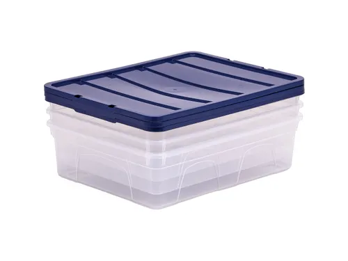 Opbergbox 12 Liter Transparant Blauw