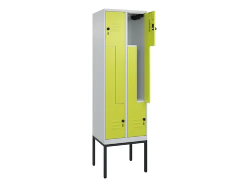 Z-garderobekast,HxBxD 2120x600x500mm,vak B 150/300mm,draaigrendel