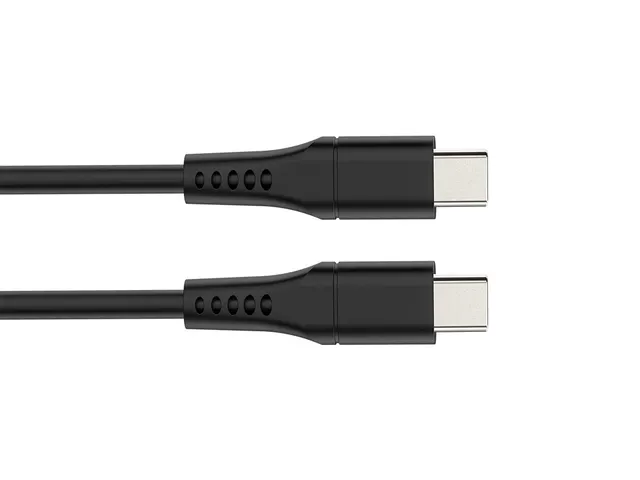 USB-Kabel - USB 2.0 C Naar C 60W, 480MBPS, Vernikkeld, TPE-Kabel - 1m
