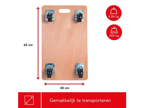 Meubelverplaatser 650x400mm 400kg