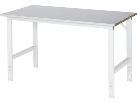 werkbank,HxBxD 760-1080x1500x800mm,houtblad,m. zinklaag