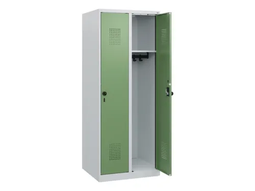 schoollocker,HxBxD 1530x600x500mm,2vak,vak B 300mm,draaigrendel