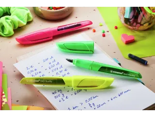 Vulpen STABILO Easybuddy M neon roze blister à 1 stuk - 10