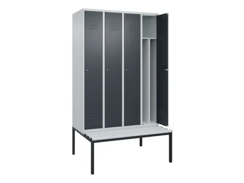 locker voor scheiding van kleding,HxBxD 2120x1200x815mm,4vak
