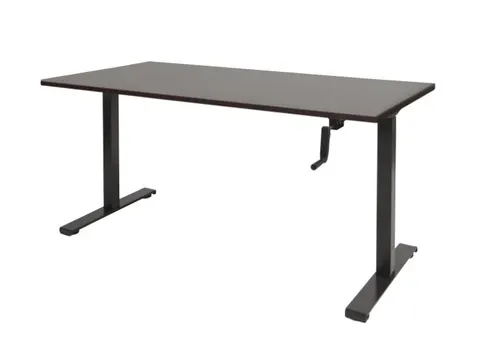 Dextro Slinger Bureau Zit-sta T-poot 160x80 Logan Eiken 25mm Zwart