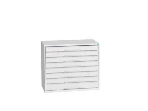 ladekast HxBxD 900x1050x550mm 8laden romp RAL7035 front RAL7035