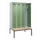 locker met bank,voor scheiding van kleding,HxBxD 2120x1200x815mm,4vak