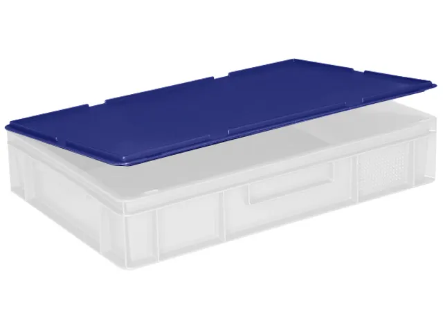 Scharnierdeksel Voor Euronorm Stapelkrat Lxb 600X400Mm Blauw