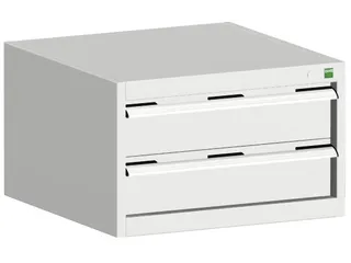 ladekast HxBxD 400x650x650mm 2laden RAL7035 - 2
