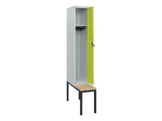 locker met bank,HxBxD 1950x300x815mm,1vak,vak B 300mm,draaigrendel - 2