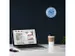 Tafelklok Nextime Duomo Mini 20 cm blauw gebolde glazen lens