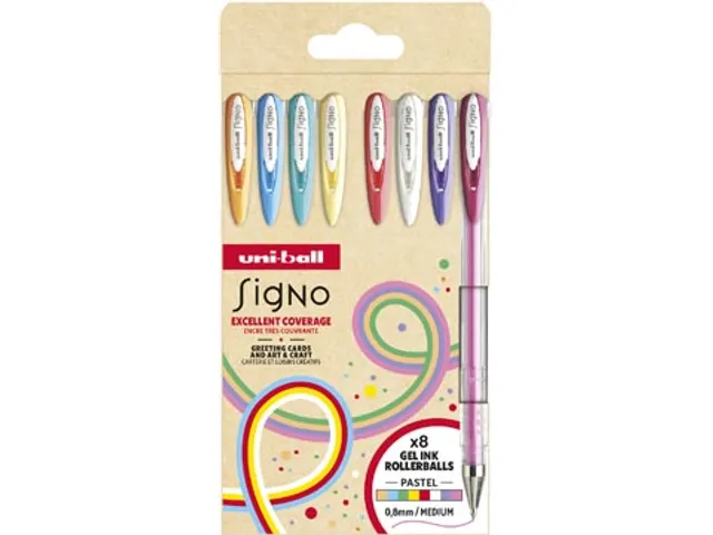 roller Signo Pastel etui van 8 stuks assorti