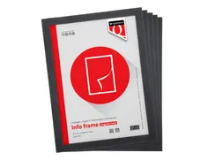 Infokader Quantore magnetisch 5- pack A4 zwart