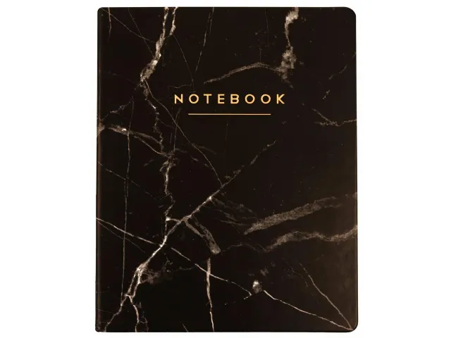 Notitieboek Èccolo Black Marble lijn ca.20x25cm 80gr. 256pag.