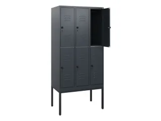 dubbeldekse locker,HxBxD 1950x900x500mm,3x2vak.,vak B 300mm - 2
