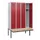 locker met bank,HxBxD 1950x1200x815mm,4vak,vak B 300mm,cilinderslot