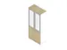 armoire à portes vitrées,HxlxP 2000x900x450mm,4xsol en bois,5 HC
