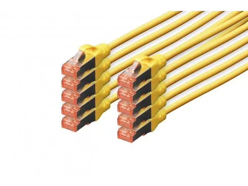 CAT 6 S-FTP patchkabel Cu LSZH AWG 27/7 Lengte 2m 10 stuks Geel