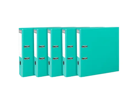 Pak 5 ordners PP/PP A4 80mm lichtgroen