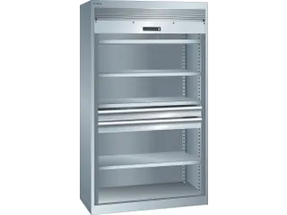zwaarlast-roldeurkast,HxBxD 1950x1100x641mm,4xStalen bodem,lak RAL7035 - 3