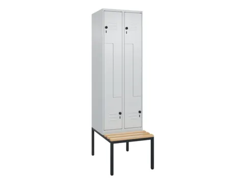 Z-garderobekast,HxBxD 2120x600x815mm,2vak,vak B 300mm,draaigrendel