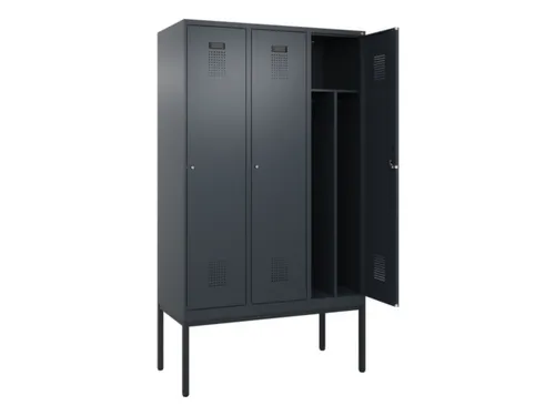 locker voor scheiding van kleding,HxBxD 2120x1200x500mm,3vak