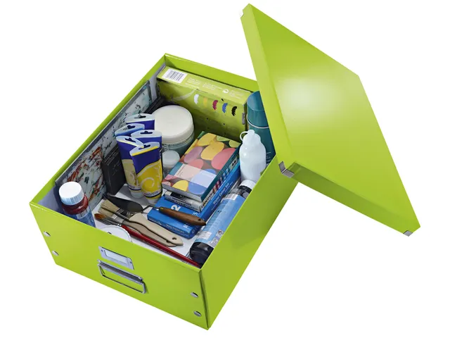 Opbergbox WOW Click & Store 369x200x482mm groen 85% gerecycled karton