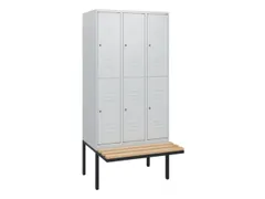 Dubbeldekse dekenkist,HxBxD 1950x900x815mm,3x2vak.,vak B 300mm