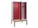 locker met bank,voor scheiding van kleding,HxBxD 2120x1200x815mm,4vak