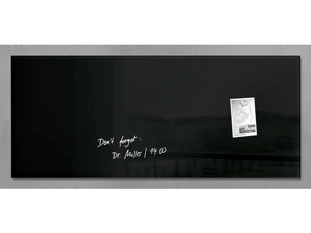 Glasmagneetbord Sigel Artverum 130x55x1.5cm Zwart