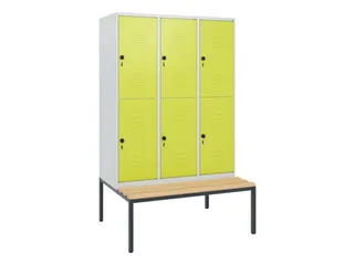 Dubbeldekse dekenkist,HxBxD 1950x1200x815mm,3x2vak.,vak B 400mm - 1
