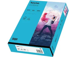 Inapa Tecno colors Gekleurd papier A4 Blauw 160 gram 250 vel - 1