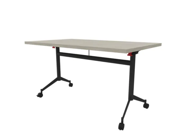 klaptafel,HxBxD 750x1400x800mm,hoekig,T-voet donkergrijs,ovale buis