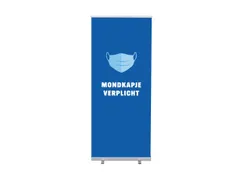 Roll-Banner Budget 85 Complete Set Mondkapje Verplicht Blauw Nederland