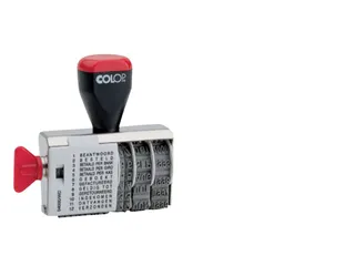 Woord-datumstempel Colop 04000 met 12 teksten zwart - 2