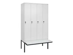 locker voor scheiding van kleding,HxBxD 2120x1200x815mm,4vak